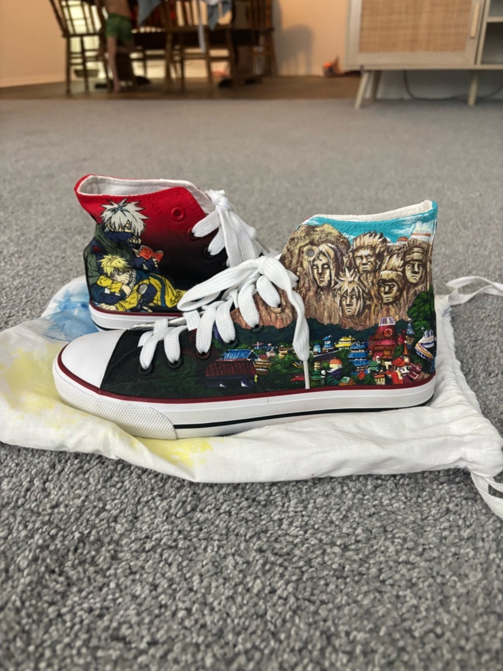 Custom Naruto High-Top Sneakers in Multi-Color